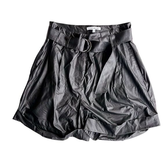 Elizabeth and James Women's Black Paperbag Shorts Size 14 High-Waisted size 32 - Picture 3 of 7